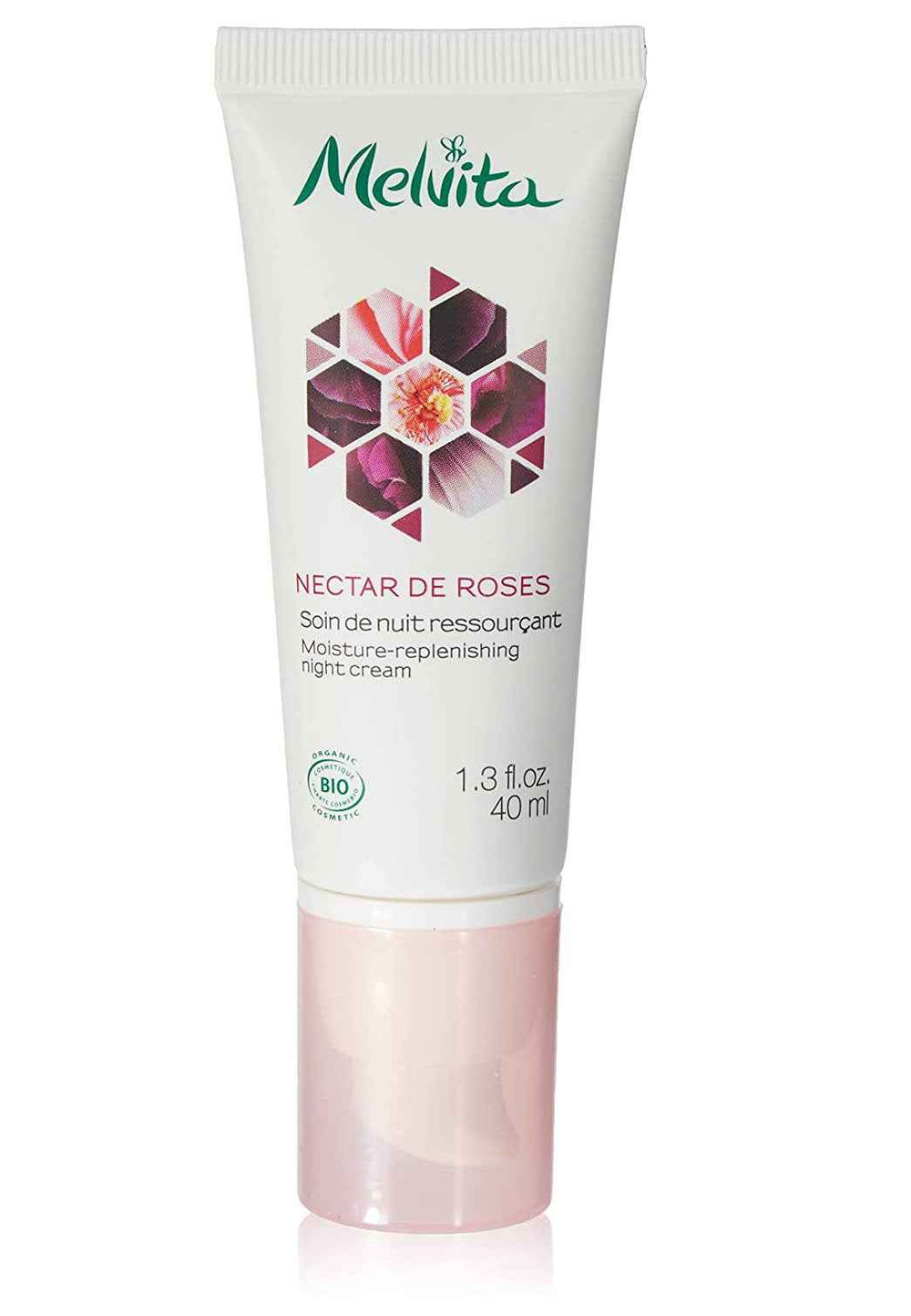 Melvita Nectar de Roses Organic Moisturizing Night – Cream for Women, For Face, 40 ml Tester
