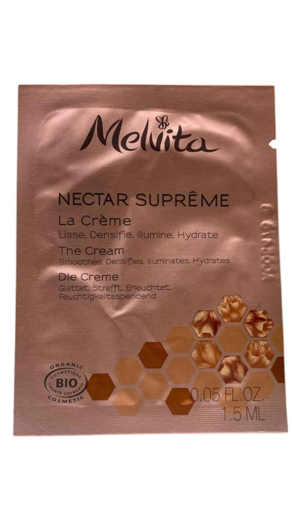 Melvita Nectar Supreme Organic Smoothing Densifying & Illuminating – Cream for Women, For Face, 1.5 ml Sample
