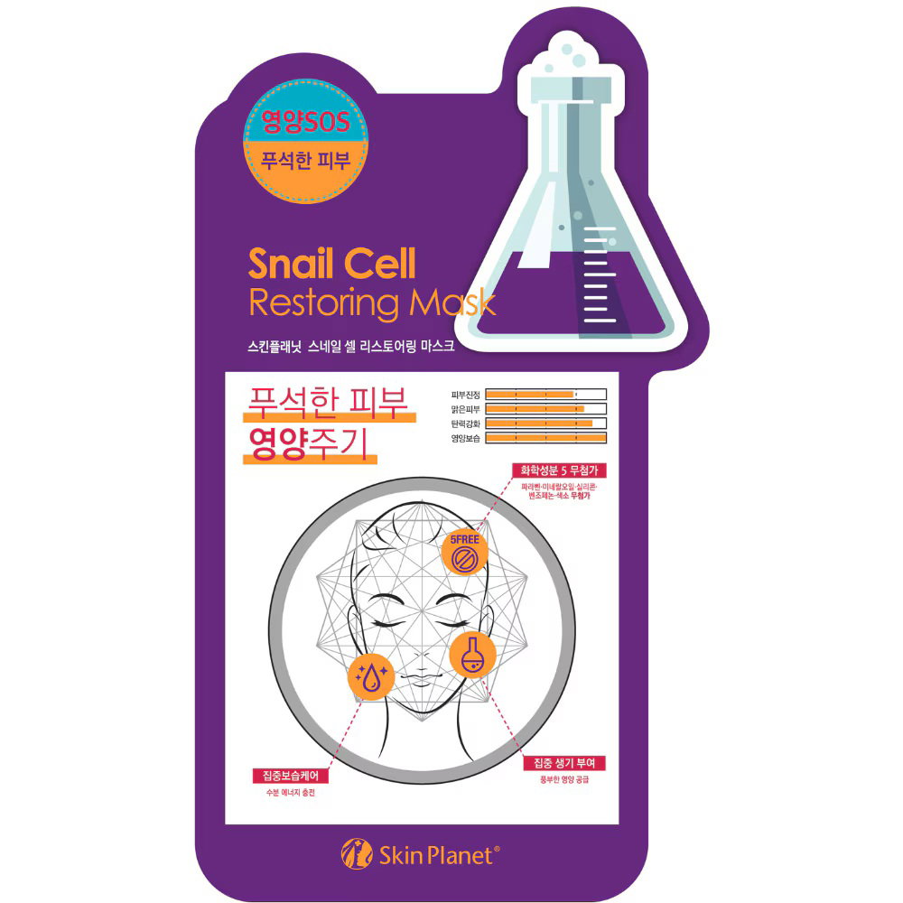 Mijin Skin Planet Snail Extract Restorative – Sheet Mask Unisex, For Face, 26 g