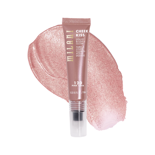 Milani Cheek Kiss Blush + Glow Illuminating – Liquid Blush for Women, 120, Pink Cava, 10 ml