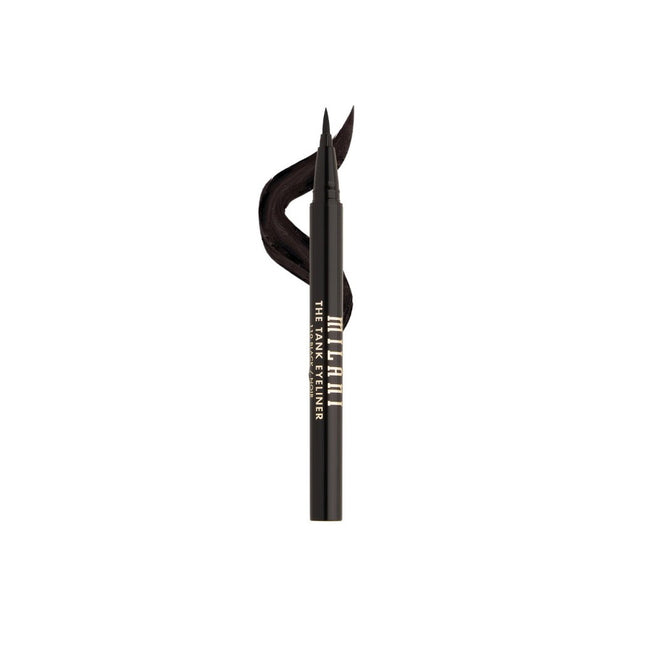 Milani Stay Put Tank Waterproof – Liquid Eyeliner for Women, 110, Black, 0.55 ml