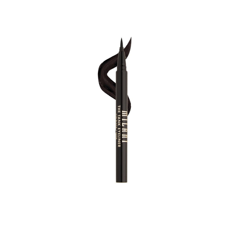 Milani Stay Put Tank Waterproof – Liquid Eyeliner for Women, 110, Black, 0.55 ml