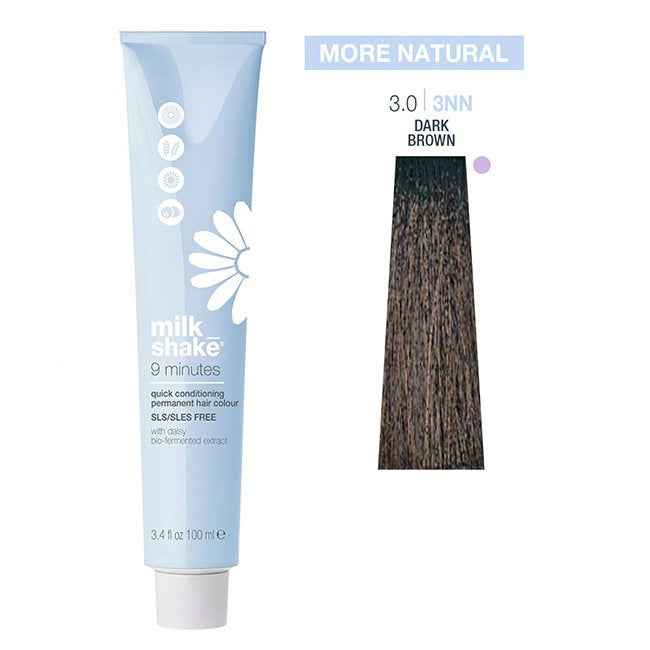 Milk Shake 9 Minutes SLS/SLES-Free – Permanent Hair Dye for Women, 3.03NN Dark Brown, 100 ml