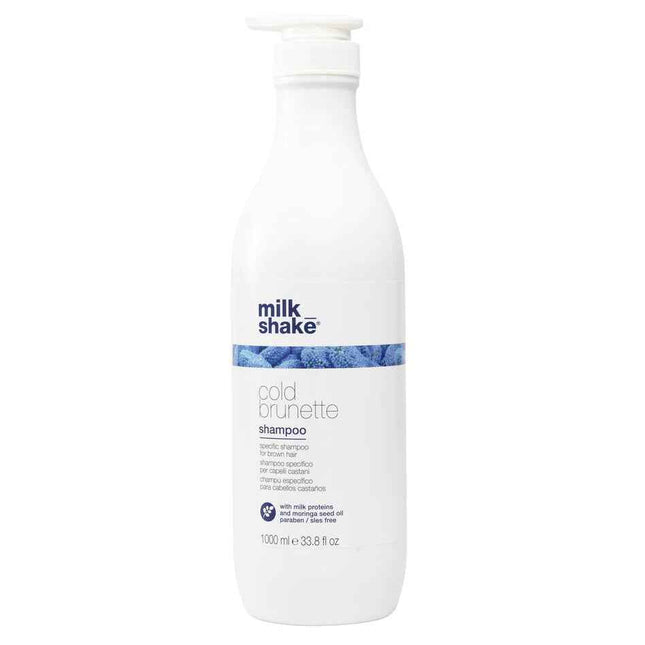 Milk Shake Cold Brunette Moringa Oil – Hair Shampoo for Women, Remove Warm Tones – Red/Orange, 1000 ml