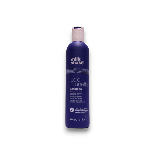 Milk Shake Cold Brunette Moringa Oil – Hair Shampoo for Women, Remove Warm Tones – Red/Orange, 300 ml