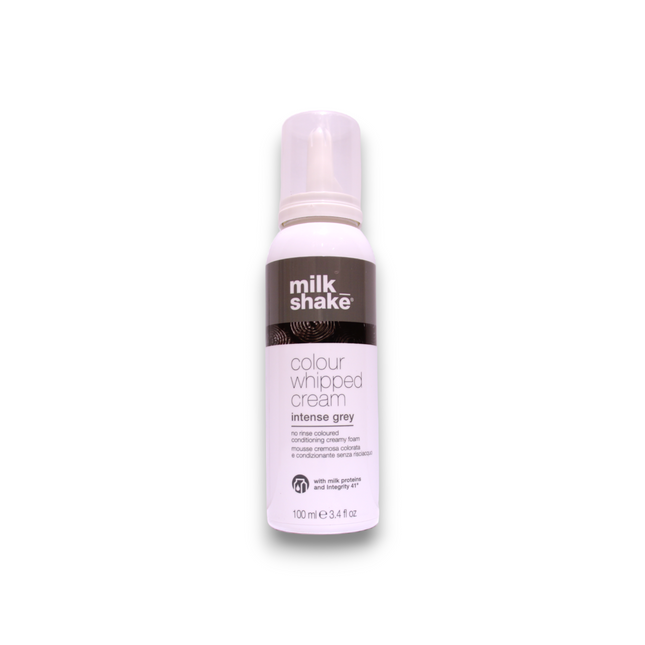 Milk Shake Colour Whipped Cream Organic Fruit Extracts – Hair Colour Leave-In Mousse for Women, Intense Gray, 100 ml