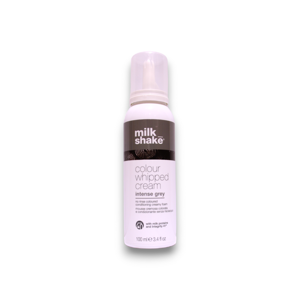 Milk Shake Colour Whipped Cream Organic Fruit Extracts – Hair Colour Leave-In Mousse for Women, Intense Gray, 100 ml