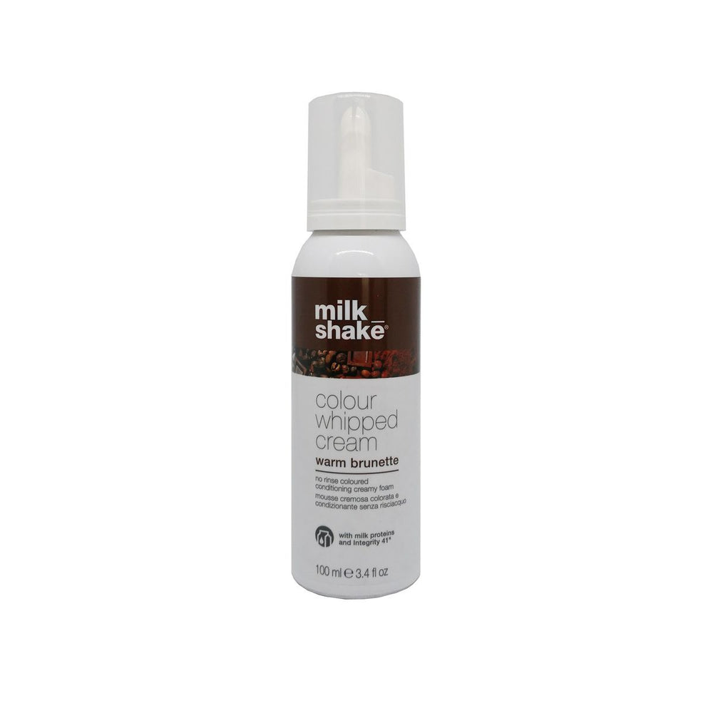 Milk Shake Colour Whipped Cream Organic Fruit Extracts – Hair Colour Leave-In Mousse for Women, Warm Brunette, 100 ml