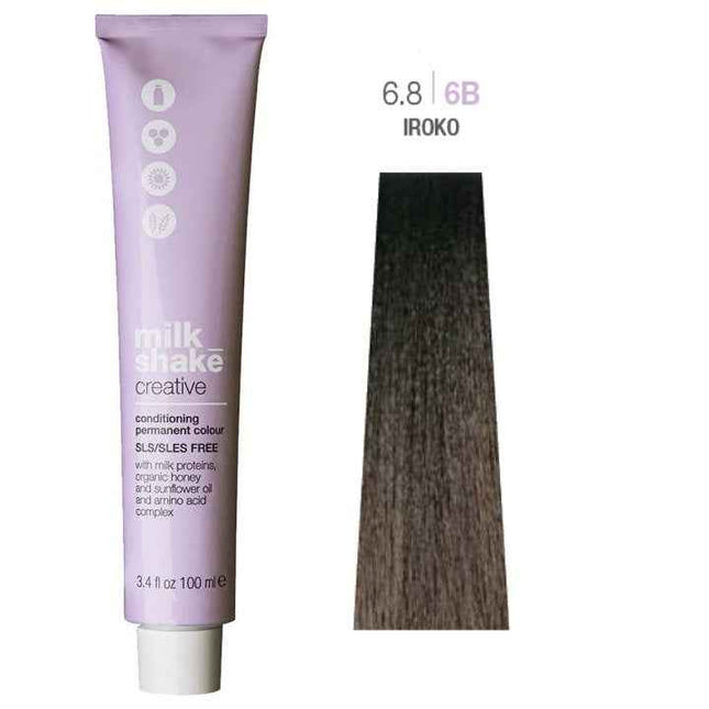 Milk Shake Creative SLS/SLES-Free – Permanent Hair Dye for Women, 6.86B Iroko, 100 ml