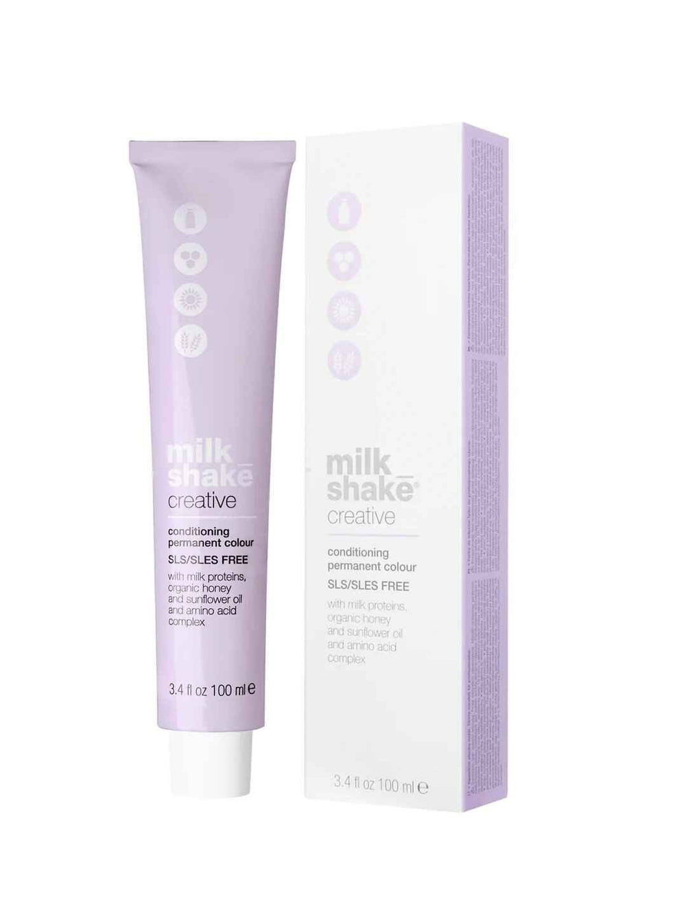Milk Shake Creative SLS/SLES-Free – Permanent Hair Dye for Women, 7.117AA Intense Ash Medium Blond, 100 ml