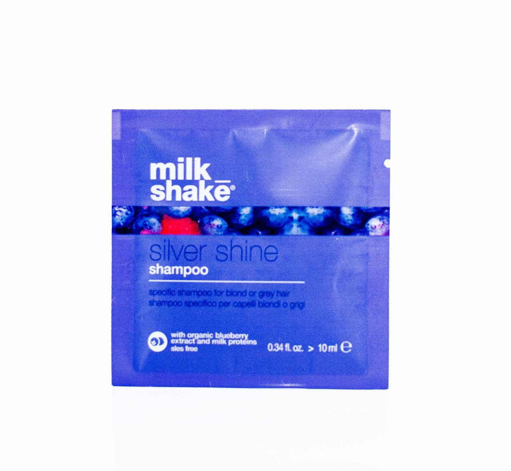 Milk Shake Silver Shine – Hair Shampoo for Women, For Neutralisation Of Yellow Tones, 10 ml