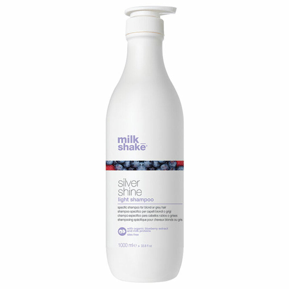 Milk Shake Silver Shine Light Sulfates-Free – Hair Shampoo for Women, For Neutralisation Of Yellow Tones, 1000 ml