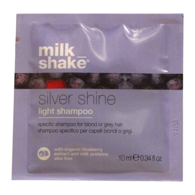 Milk Shake Silver Shine Light Sulfates-Free – Hair Shampoo for Women, For Neutralisation Of Yellow Tones, 10 ml