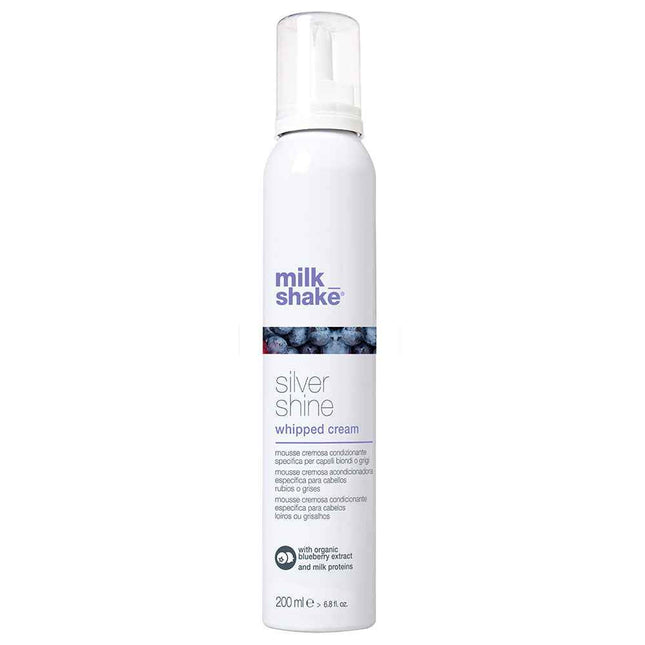 Milk Shake Silver Shine Whipped Cream – Hair Leave-In Foam Conditioner for Women, 200 ml