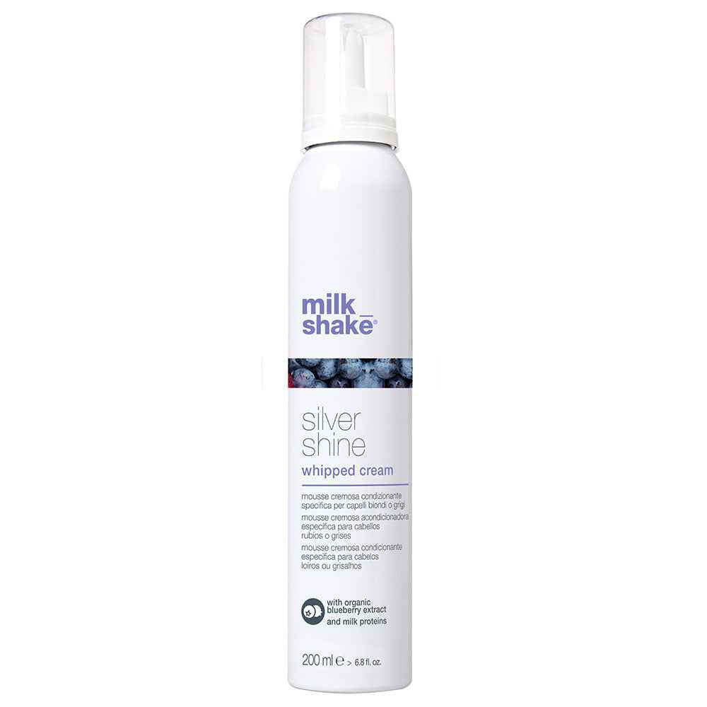 Milk Shake Silver Shine Whipped Cream – Hair Leave-In Foam Conditioner for Women, 200 ml