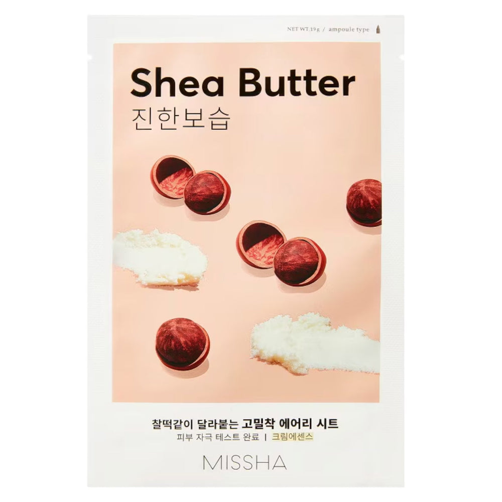 Missha Airy Fit Shea Butter Hydration – Sheet Mask for Women, For Face, 19 g