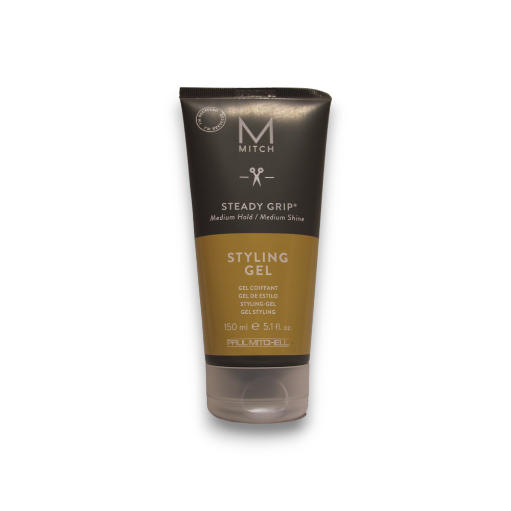 Mitch by Paul Mitchell Styling Steady Grip Paraben-Free – Hair Styling Gel for Men, Natural Shine, Firm Hold, 150 ml