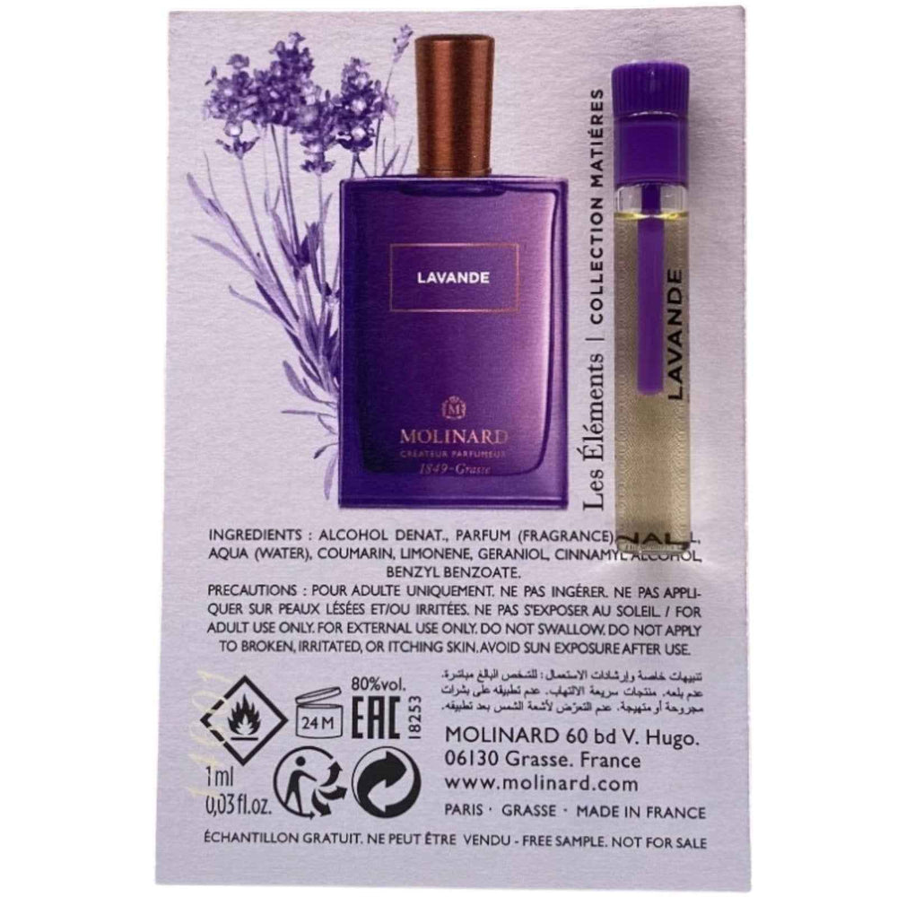 Molinard Les Elements - Lavande – Eau de Parfum for Women, 1 ml Vial