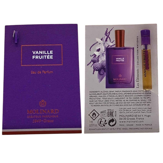 Molinard Les Elements - Vanille Fruitee – Eau de Parfum Unisex, 1 ml Vial