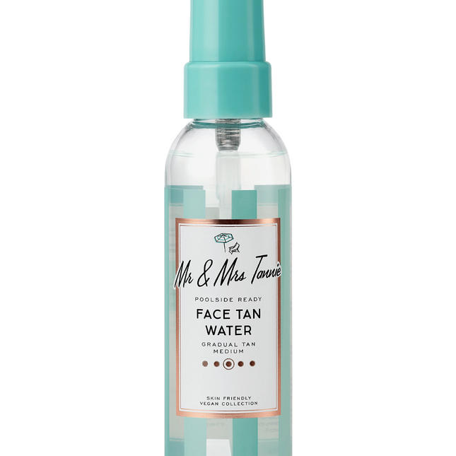 Mr & Mrs Tannie Face Tan Water Jojoba Oil Hydrating – Self-Tanning Spray Unisex, For Face, 75 ml