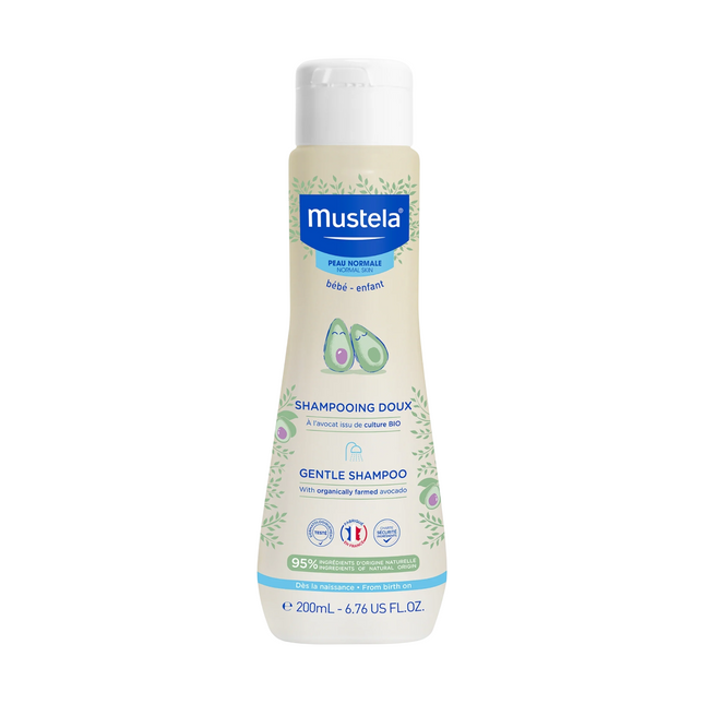 Mustela Gentle Avocado – Hair Shampoo for Children, Gentle Cleansing, 200 ml