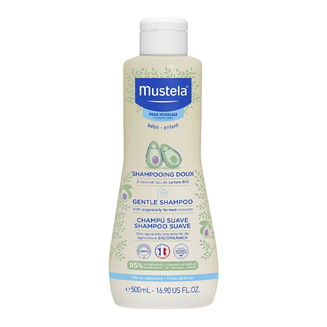 Mustela Gentle Avocado – Hair Shampoo for Children, Gentle Cleansing, 500 ml