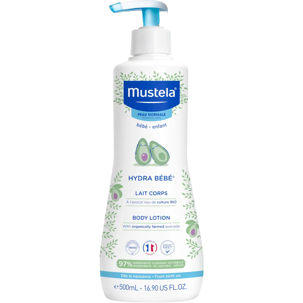 Mustela Hydra Bebe Avocado Hydrates – Body Lotion for Children, Body, 500 ml