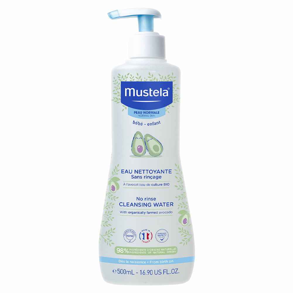 Mustela No Rinse Avocado Soften – Cleansing Water for Children, For Face, Body & Diaper Area, 500 ml