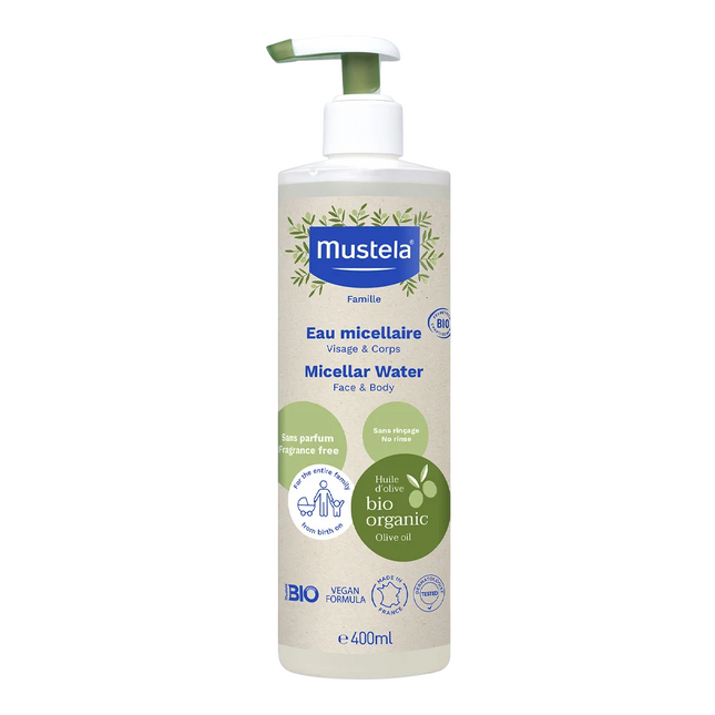 Mustela Bio Gentle Cleansing – Micellar Water for Women, All Skin Types, 400 ml