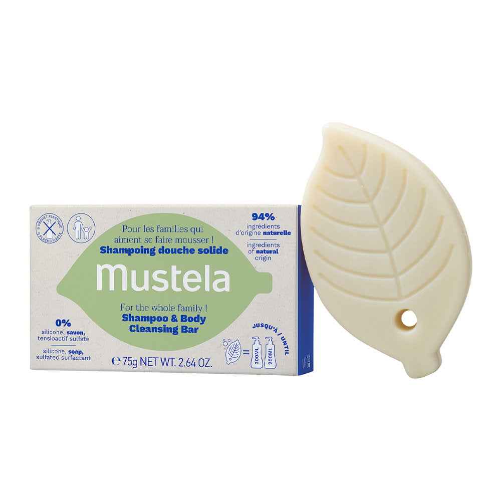 Mustela Organic Olive Oil – Hair Shampoo Bar for Children, Gentle Cleansing, 75 g