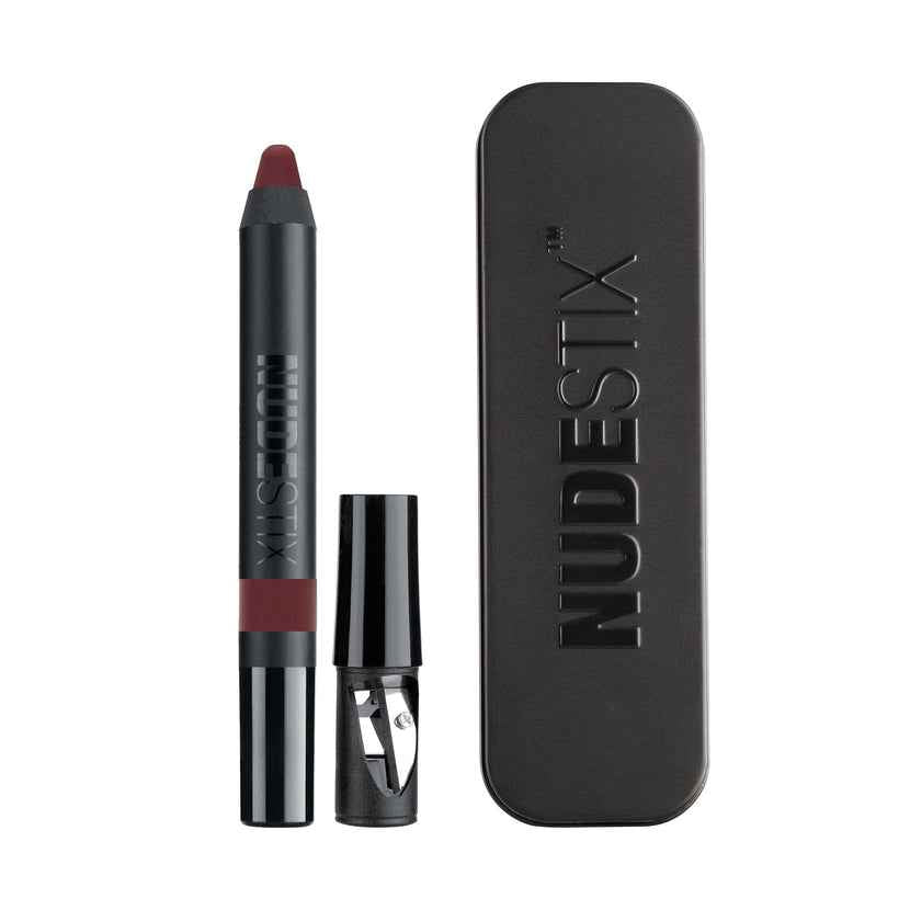 Nudestix Intense Matte – Lip Liner & Cheek Blush 2-in-1 for Women, Raven, 2.5 g