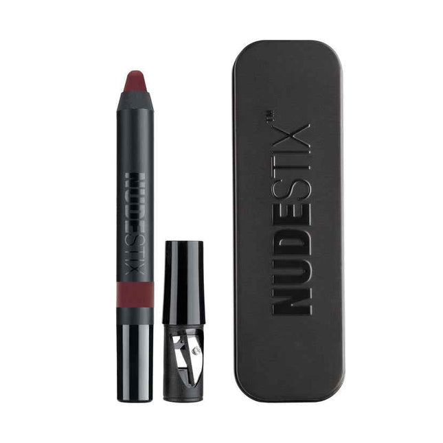 Nudestix Intense Matte – Lip Liner & Cheek Blush 2-in-1 for Women, Raven, 2.5 g