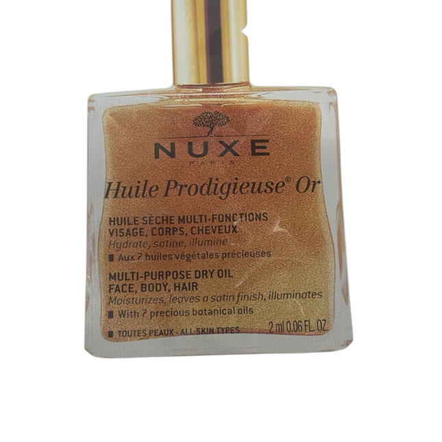 Nuxe Huile Prodigieuse Or Multi-Purpose – Body Oil for Women, For Body, Face & Hair, 2 ml Sample