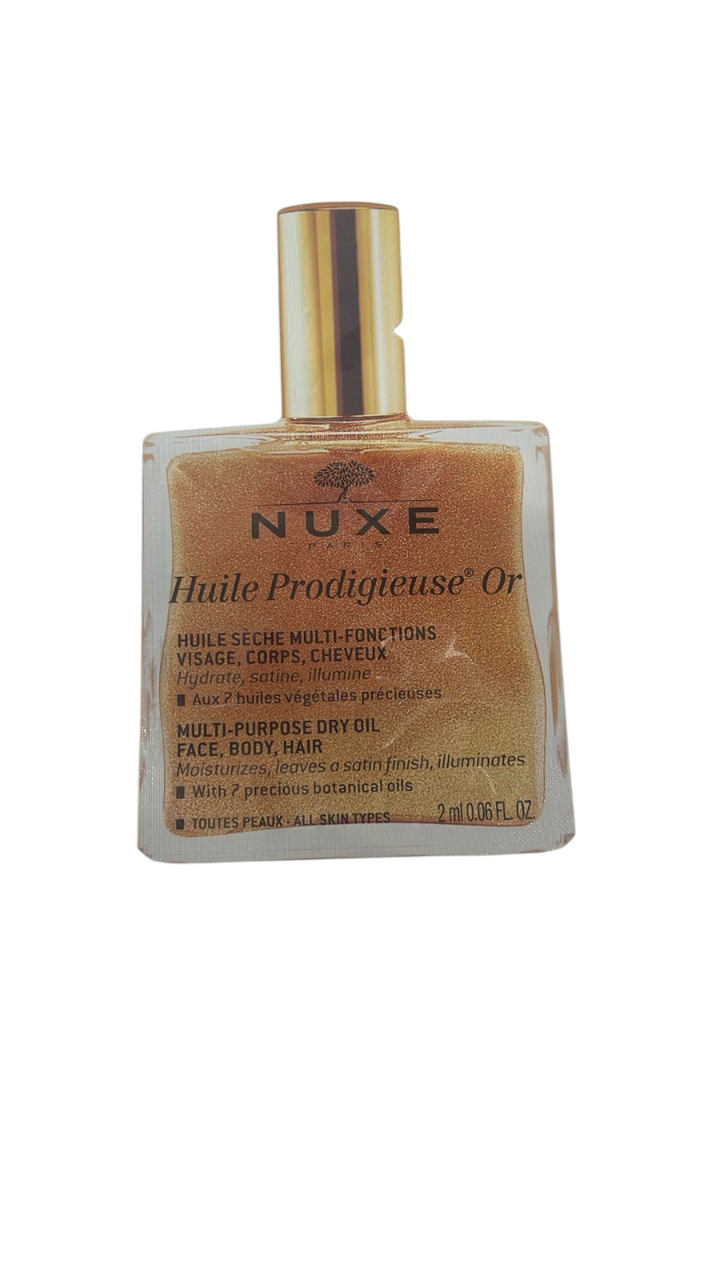 Nuxe Huile Prodigieuse Or Multi-Purpose – Body Oil for Women, For Body, Face & Hair, 2 ml Sample