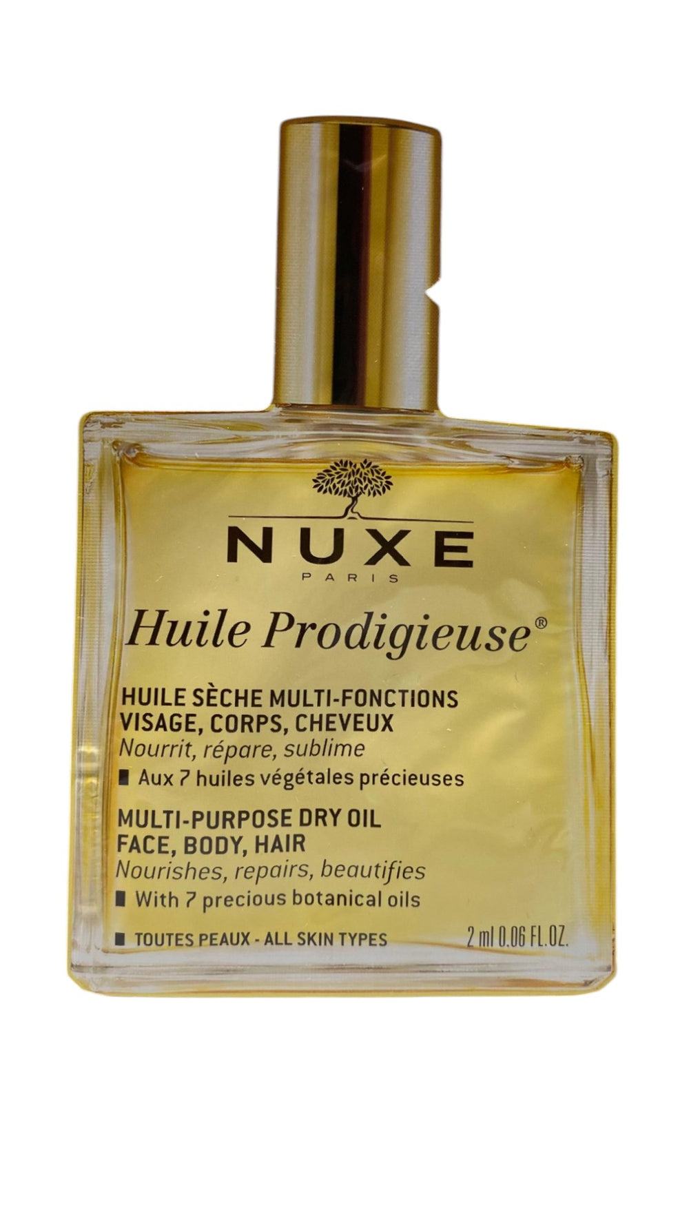 Nuxe Huile Prodigieuse Multi-Purpose – Oil for Women, For Hair & Body, 2 ml Sample