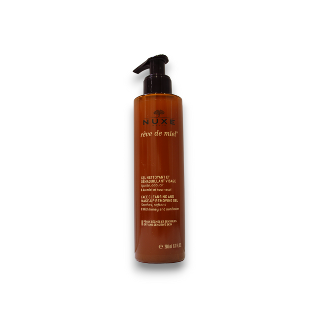 Nuxe Reve de Miel – Cleansing & Makeup Removing Gel 2-in-1 for Women, 200 ml
