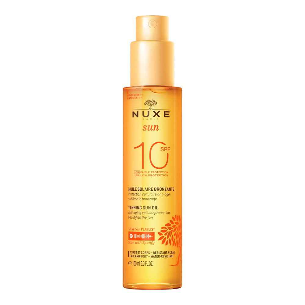 Nuxe Sun Anti-Ageing – Tanning Oil for Women, SPF 10, 150 ml