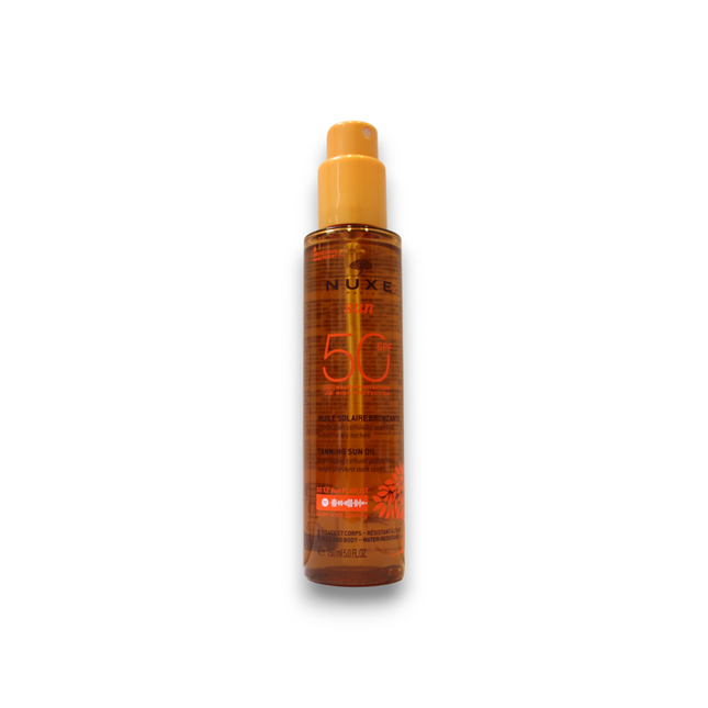 Nuxe Sun Anti-Ageing – Tanning Oil for Women, SPF 50, 150 ml