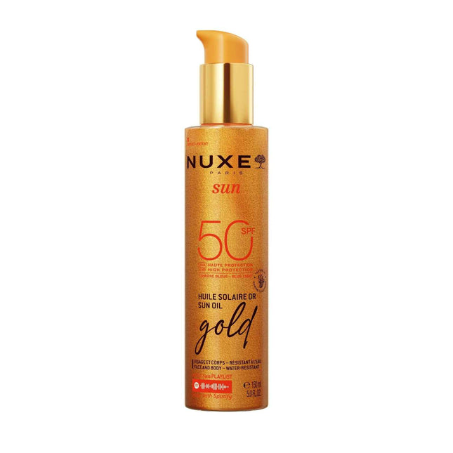 Nuxe Sun Gold UV Protection – Tanning Oil for Women, SPF 50, 150 ml