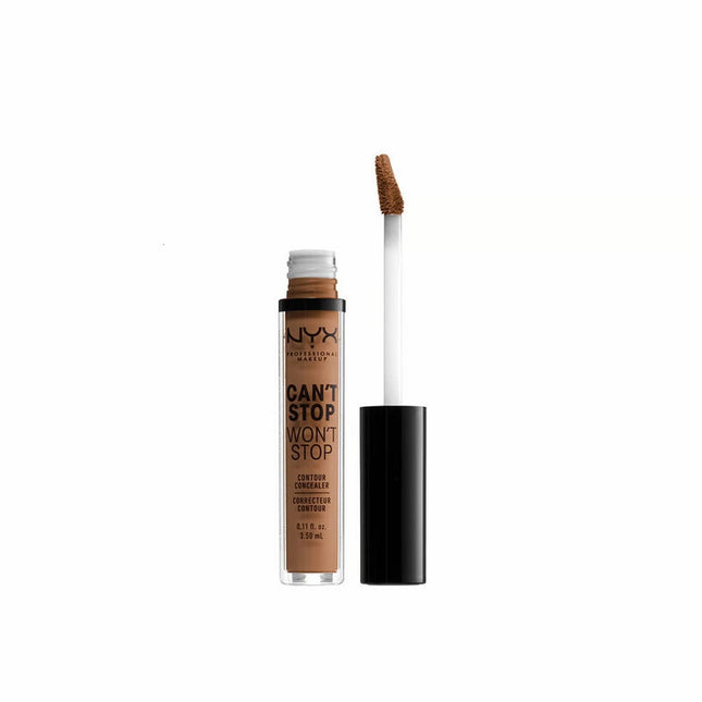 Nyx Can't Stop Won't Stop Matte – Liquid Concealer for Women, Mahogany, 3.5 ml