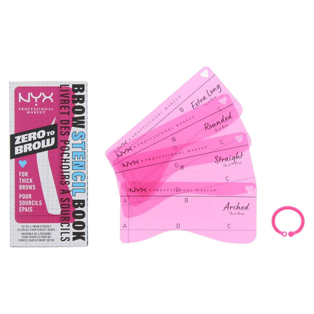 Nyx Set Nyx Zero To Brow Shaping – Eyebrow Powder for Women, 4 pcs pcs