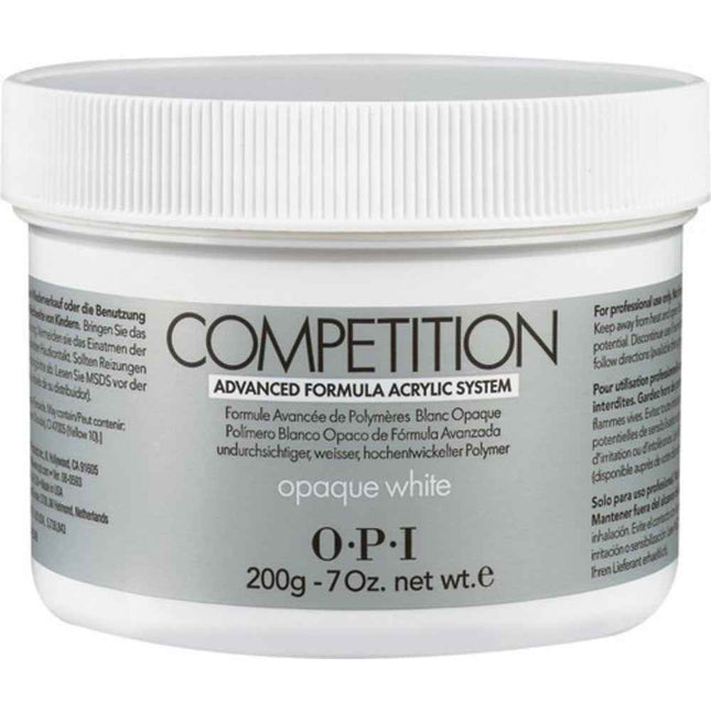 Opi Competition – Acrylic Nail Powder for Women, Opaque White, 200 g