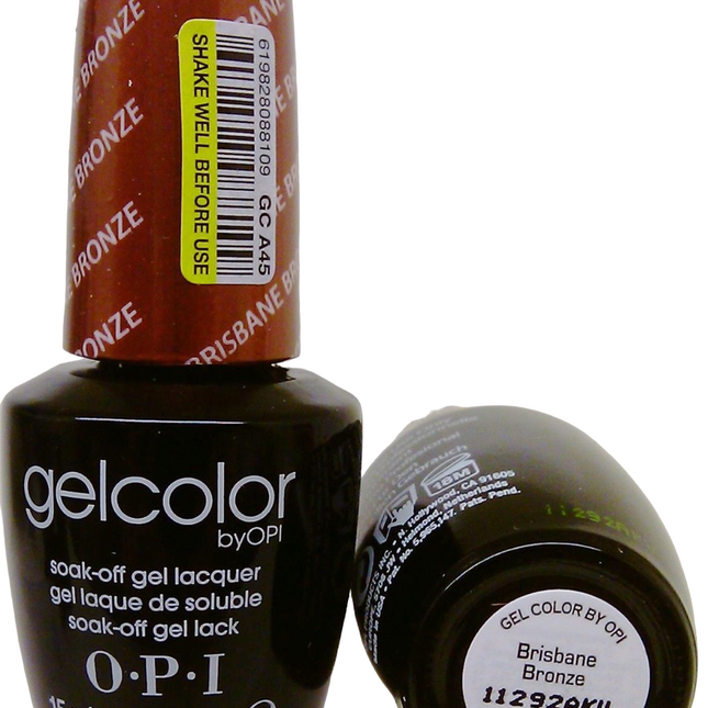 Opi Gel Color – Semi-Permanent Nail Polish for Women, GC A45, Brisbane Bronze, 15 ml