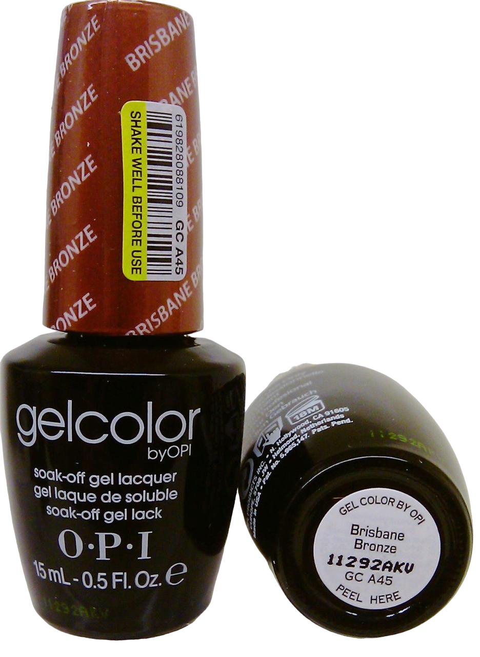 Opi Gel Color – Semi-Permanent Nail Polish for Women, GC A45, Brisbane Bronze, 15 ml