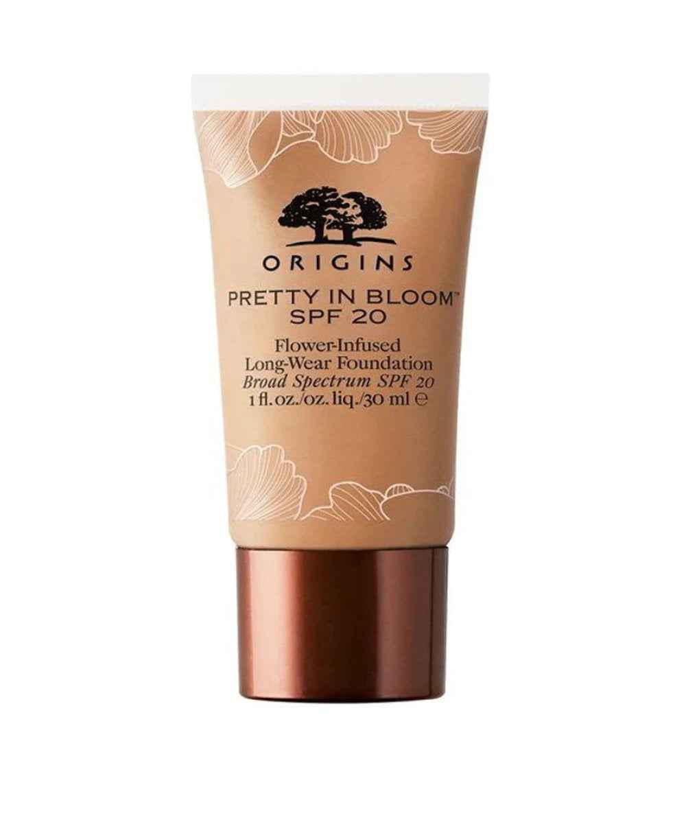 Origins Pretty In Bloom Long Wearing – Cream Foundation for Women, 500, Medium Deep Warm, SPF 20, 30 ml