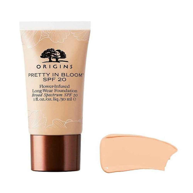 Origins Pretty In Bloom Long Wearing – Cream Foundation for Women, 540, Medium Deep Golden Warm, SPF 20, 30 ml