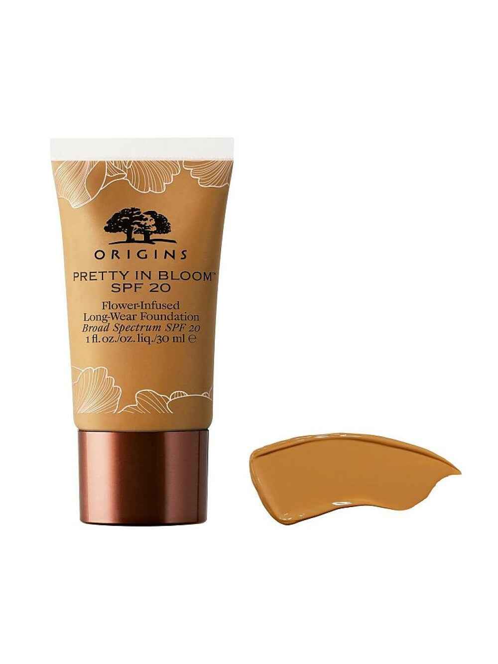 Origins Pretty In Bloom Long Wearing – Cream Foundation for Women, Nr. 530, Medium Deep Warm, SPF 20, 30 ml