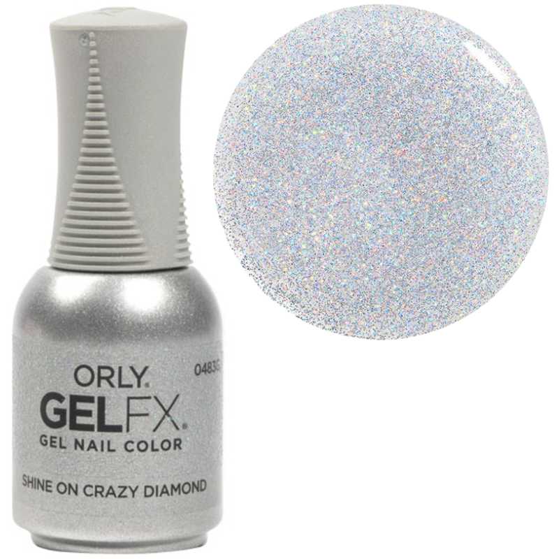 Orly Gelfx Glitter – Semi-Permanent Nail Polish for Women, Shine On Crazy Diamond, 18 ml
