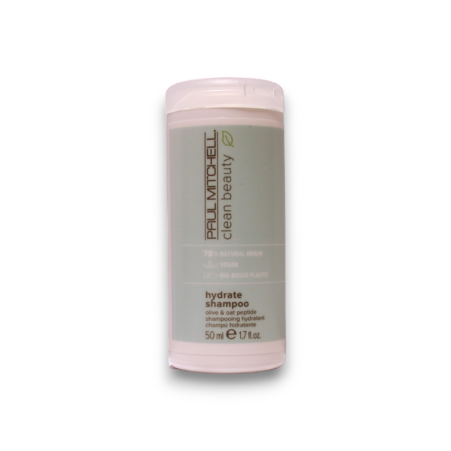 Paul Mitchell Clean Beauty Hydrate Vegan – Hair Shampoo for Women, Balances Moisture, 50 ml