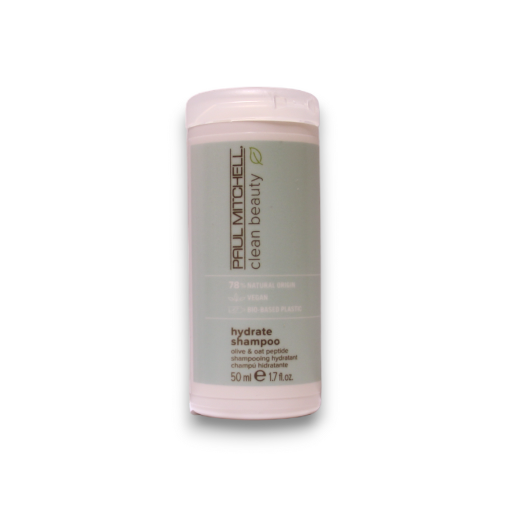 Paul Mitchell Clean Beauty Hydrate Vegan – Hair Shampoo for Women, Balances Moisture, 50 ml